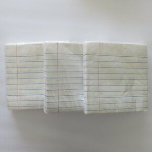 (#103) Packed party School Theme Lunch Notebook napkins 30ct (3 Packs)